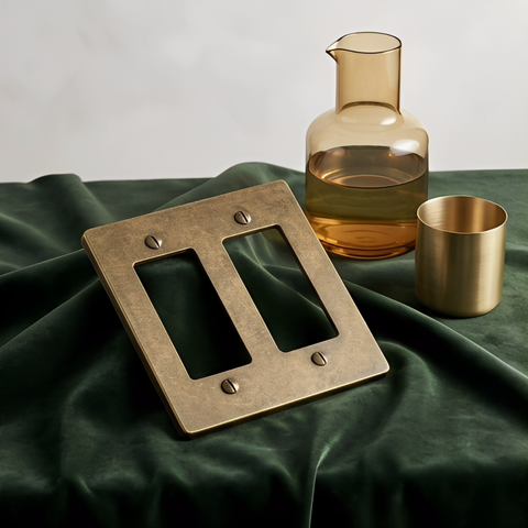 Unlacquered and lacquered brass finish comparison