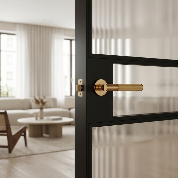Coordinated door handles and switch plates