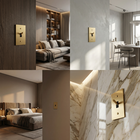 Coordinated hardware finishes across an interior