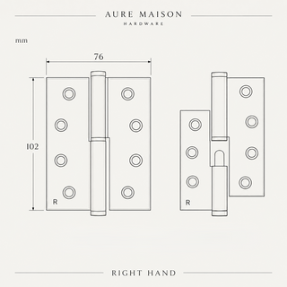 Solid Brass Lift-Off Door Hinge