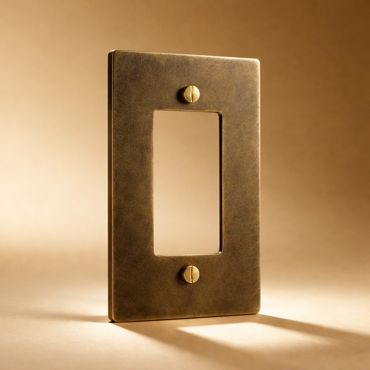 Aged Brass with Patina Cover Plate - 1G