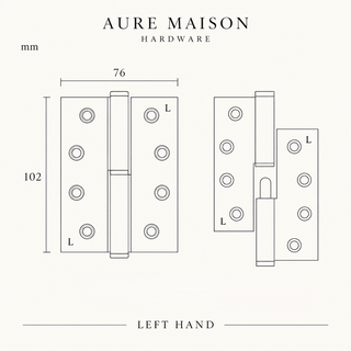 Solid Brass Lift-Off Door Hinge