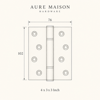 Solid Brass Classic Door Hinge