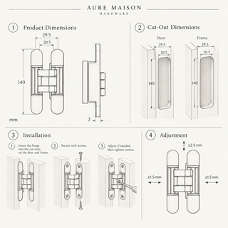 3D Adjustable Concealed Door Hinge