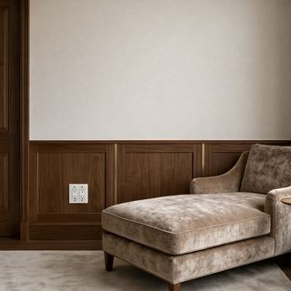 Ivory White & Brass Duplex Outlet - 2G