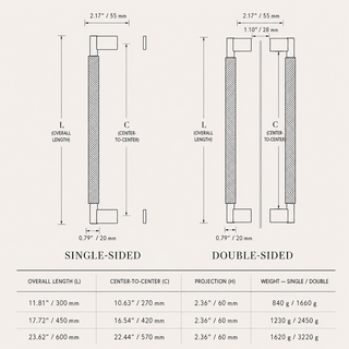Mercer Door Pull with Rectangular Mounts