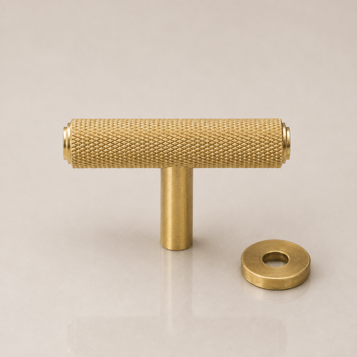 Aure Mercer T-Bar Knob – Satin Brass