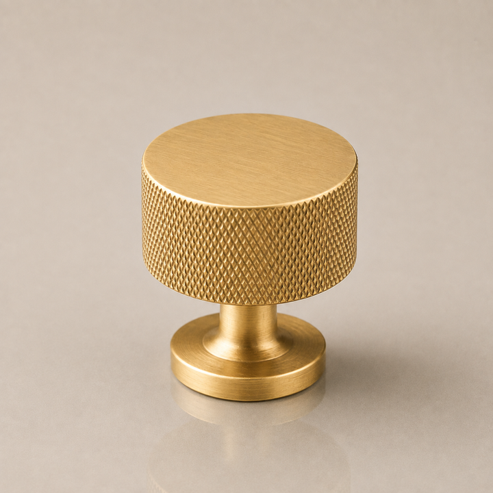 Aure Dalton Round Knob – Satin Brass