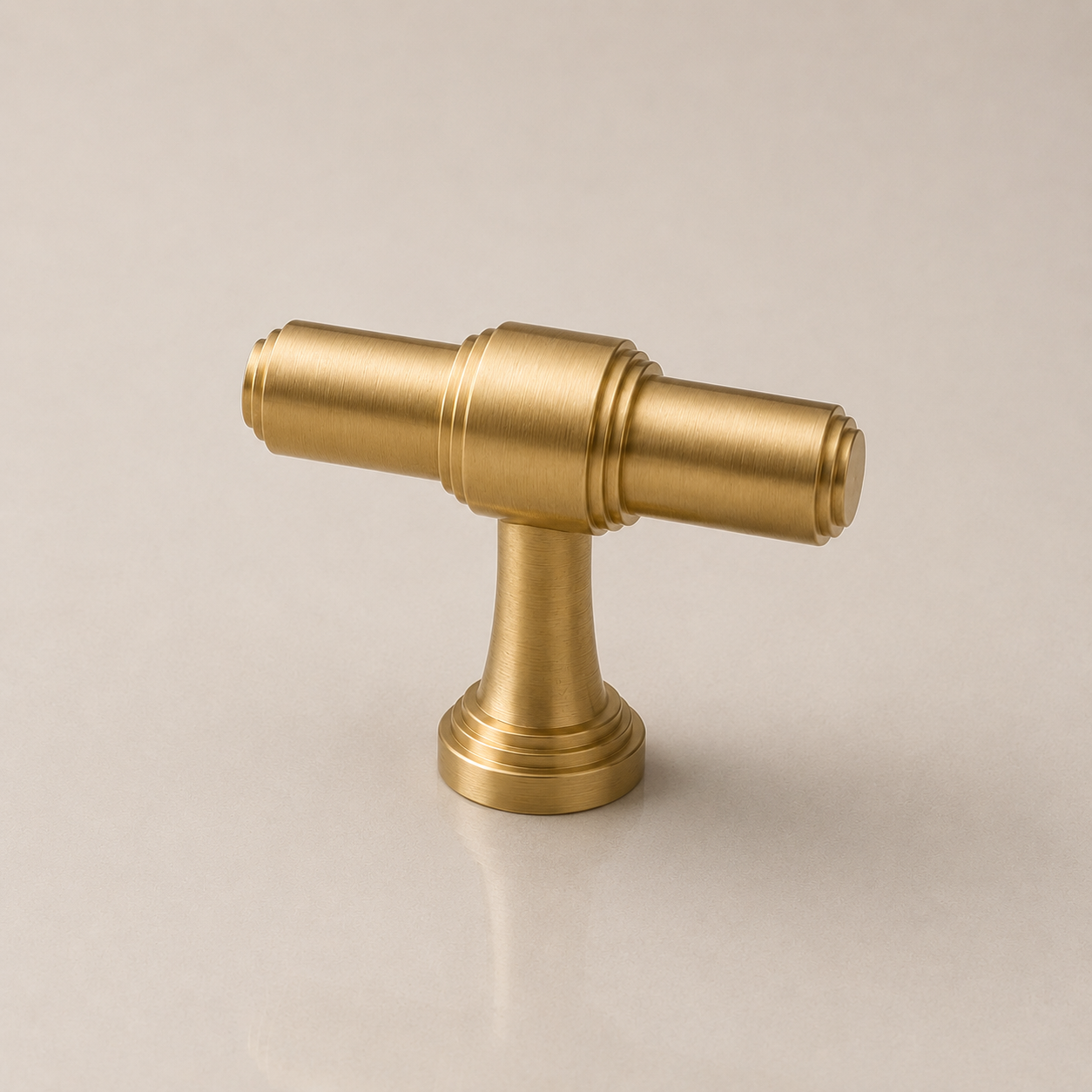 Aure Kensington T-Bar Knob – Satin Brass