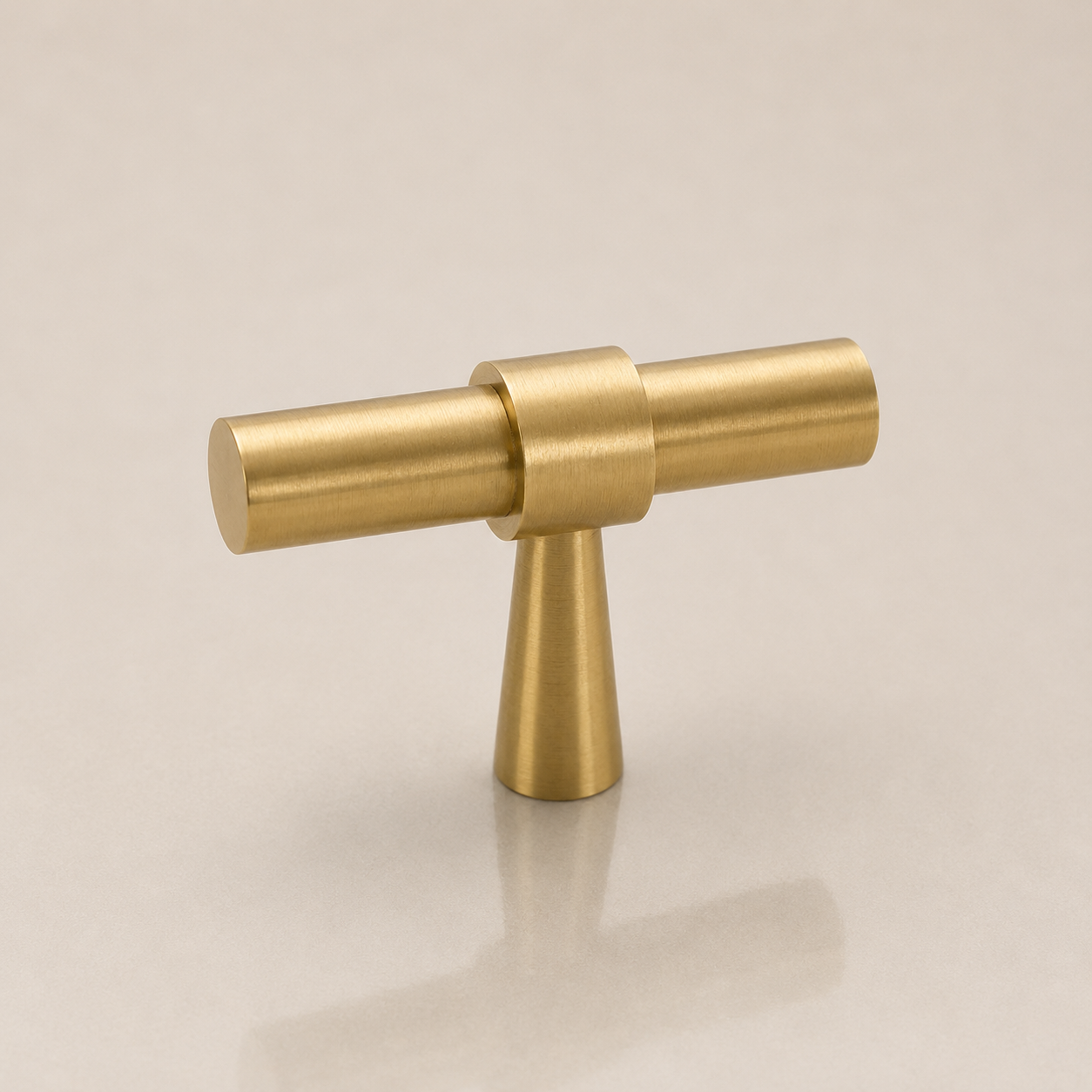 Aure Foster T-Bar Knob – Satin Brass