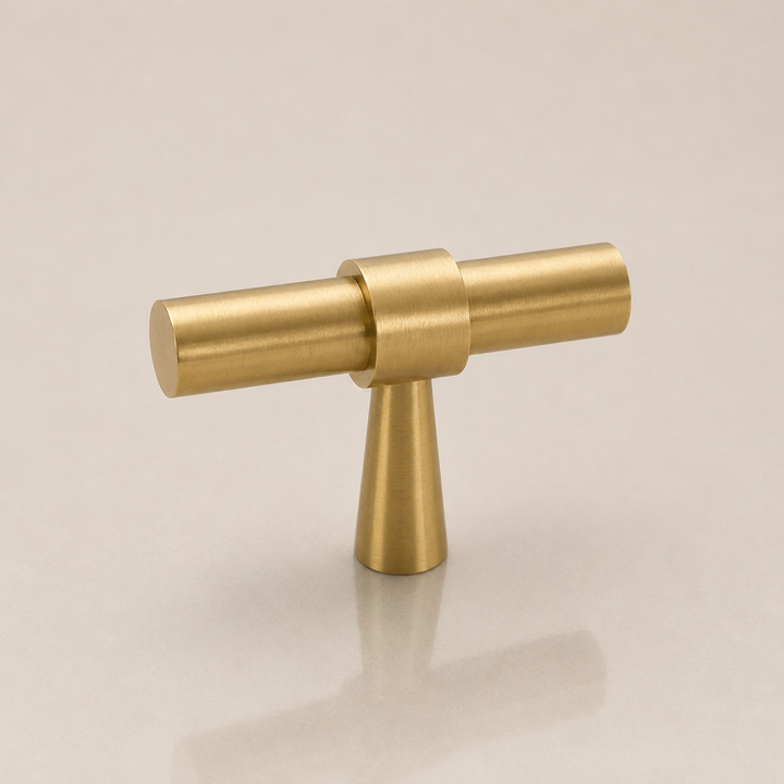 Aure Foster T-Bar Knob – Satin Brass
