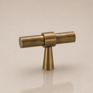 Aure Foster T-Bar Knob – Satin Brass