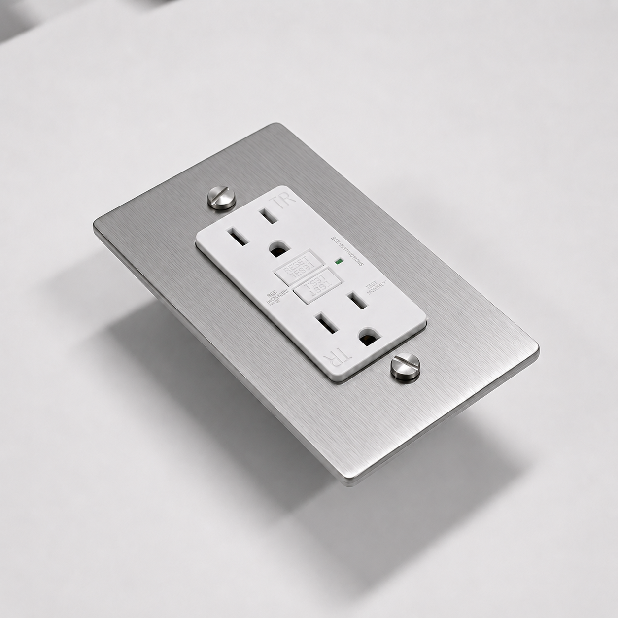 Stainless Steel Duplex GFCI Outlet Outlet