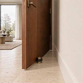Compact Floor-Mounted Door Stopper