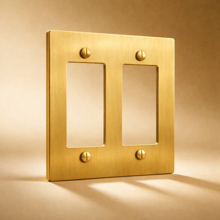 Satin Brass Cover Plate - 2G