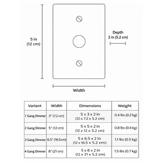 Satin Brass Dimmer Switch - 1G