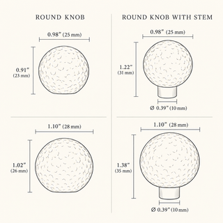 Hampstead Hammered Round Cabinet Knob