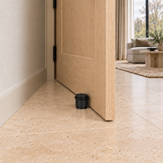 Knurled Adjustable Floor-Mounted Door Stoper