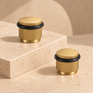 Knurled Adjustable Floor-Mounted Door Stoper