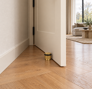 Knurled Adjustable Floor-Mounted Door Stoper