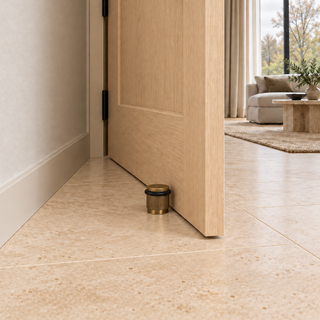 Knurled Adjustable Floor-Mounted Door Stoper