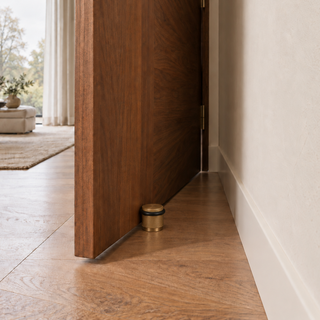 Knurled Adjustable Floor-Mounted Door Stoper