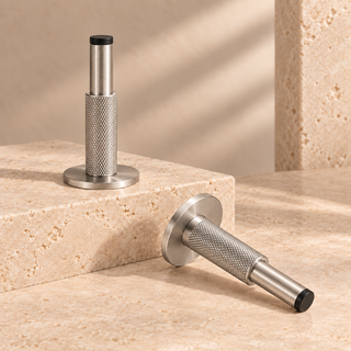 Knurled Wall-Mounted Door Stopper
