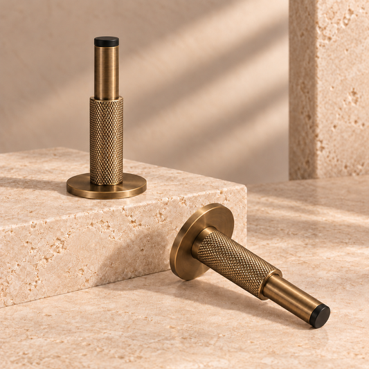 Knurled Wall-Mounted Door Stopper