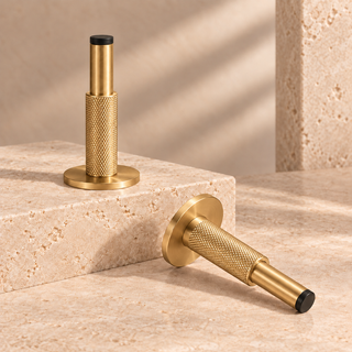 Knurled Wall-Mounted Door Stopper