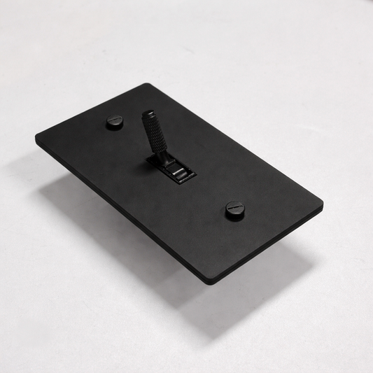 Matte black 1-gang toggle switch plate