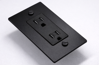 Satin Brass Duplex Outlet