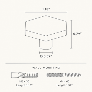 Montrose Hexagonal Cabinet Knob & Wall Hook