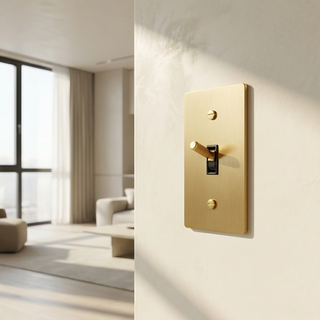 Satin Brass Toggle Switch - 1G
