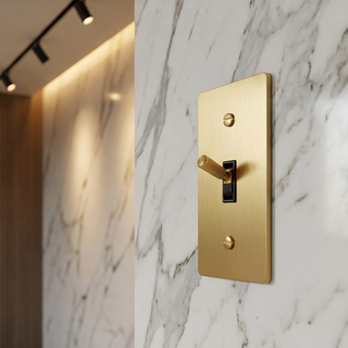Satin Brass Toggle Switch - 1G
