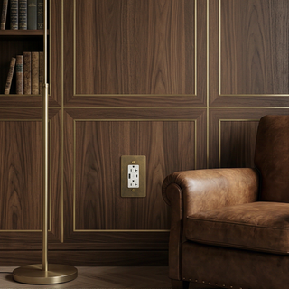 Aged Brass with Patina Duplex Outlet with USB-C & USB-A - 1G