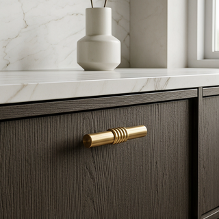 Clarendon Ribbed Collar T-Bar Cabinet Knob