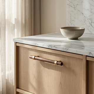 Hartwell Wood & Brass Cabinet Pull