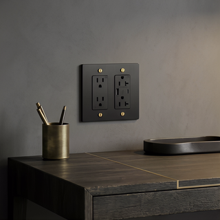 Ivory White & Brass Outlet + Outlet with USB-C & USB-A 2G