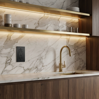 Matte Black Duplex Outlet with USB-C & USB-A - 1G