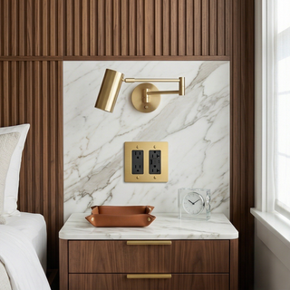 Ivory White & Brass Outlet + Outlet with USB-C & USB-A 2G