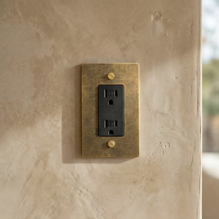 Aged Brass with Patina Duplex Outlet - 1G