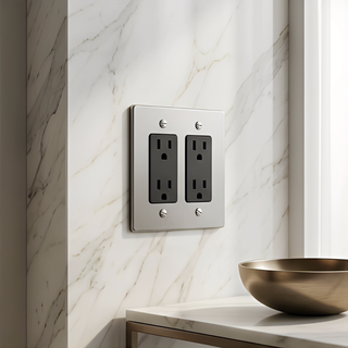Stainless Steel Duplex Outlet - 2G