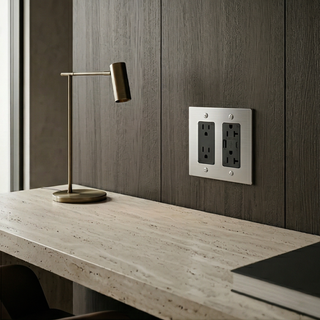 Ivory White & Brass Outlet + Outlet with USB-C & USB-A 2G