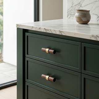 Hartwell Wood & Brass T-Bar Cabinet Knob