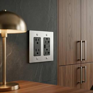 Stainless Steel Outlet + Outlet with USB-C & USB-A 2G