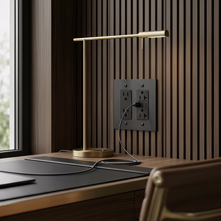 Ivory White & Brass Outlet + Outlet with USB-C & USB-A 2G