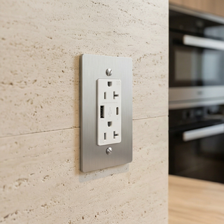 Stainless Steel Duplex Outlet with USB-C & USB-A - 1G