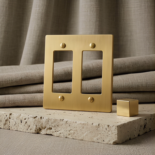 Satin Brass Cover Plate - 2G