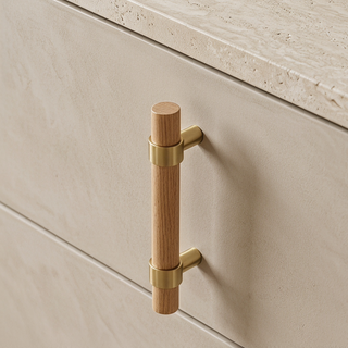 Hartwell Wood & Brass Cabinet Pull