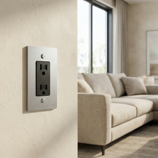 Stainless Steel Duplex Outlet - 1G